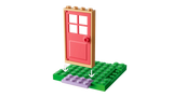 LEGO Gabby's Dollhouse Kitty Fairy's Garden House 11212 starter brick door positioned above the garden base