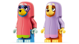 LEGO Bluey and Bingo figures wearing granny outfits