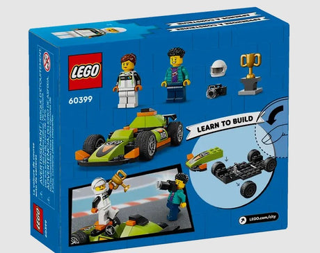LEGO Green Race Car 60399 box back with learn to build details Ireland