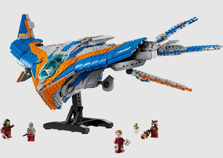 LEGO Guardians of the Galaxy Milano 76286 starship and figures front display Ireland