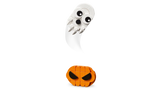 LEGO Halloween Wreath 40825 white ghost and orange pumpkin decorations