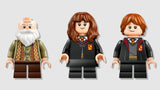 LEGO Ron Weasley, Hermione Granger, and Professor Flitwick minifigures