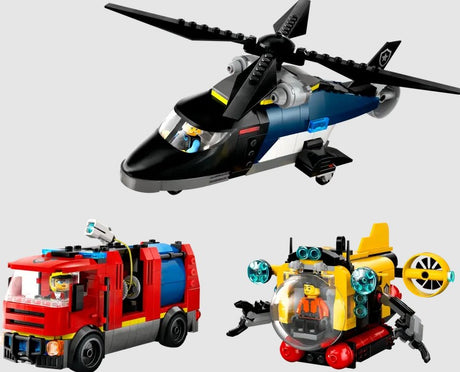 LEGO City Helicopter, Fire Truck & Submarine Remix 60462 vehicles with minifigures Ireland