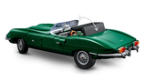 Rear view of the LEGO Icons Jaguar E-Type 11381 showing the folding textile roof
