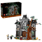 LEGO Icons Mayor Manor 11383 built model beside the product box