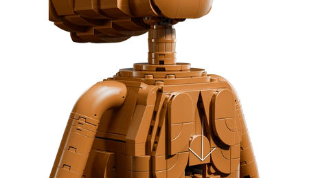 Close-up of the back panel switch on the LEGO Ideas E.T. the Extra-Terrestrial 21370 model