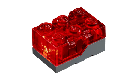 Red LEGO light brick included with the LEGO Ideas E.T. the Extra-Terrestrial 21370 set
