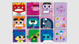 LEGO face tiles and sticker sheet from Inside Out 2 Mood Cubes