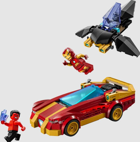 LEGO Marvel Iron Man Car & Black Panther vs. Red Hulk set 76310 with Iron Man flying and Red Hulk in action – Ireland