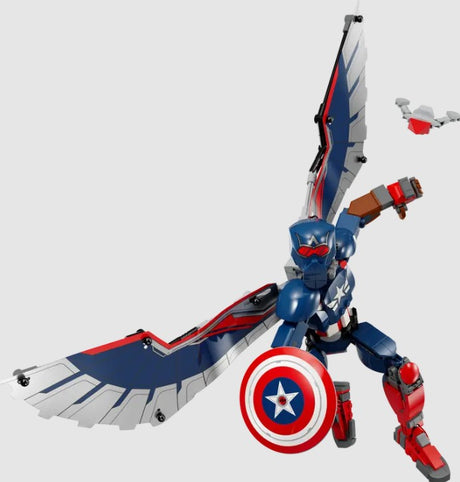 LEGO Marvel New Captain America Construction Figure 76296 with wings and shield in action pose – Ireland