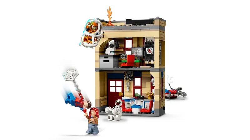 Back view of LEGO 76317 showing two-level apartment layout – Ireland