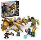 LEGO Marvel 76290 full box and character display – The Avengers vs. The Leviathan – Ireland