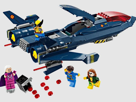 LEGO Marvel X-Men X-Jet 76281 with Wolverine, Cyclops, Magneto and Rogue in action Ireland