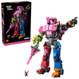 LEGO Mecha Team Leader 77078 build with product box, pink sword, small minifigure and multicoloured mech figure