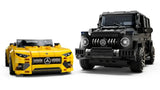 Front view of LEGO G-Class and SL 63 models with Mercedes grilles – Ireland