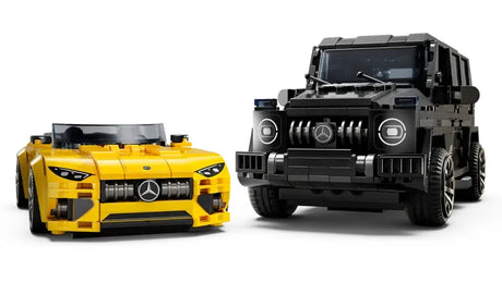 Front view of LEGO G-Class and SL 63 models with Mercedes grilles – Ireland