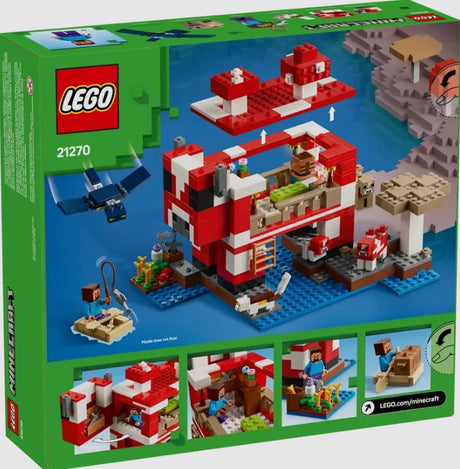 Back of LEGO Minecraft 21270 box with island scenes and tools – Ireland