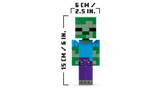 LEGO Minecraft Chicken Jockey 21582 baby zombie figure with 15 cm height and 6 cm width measurements