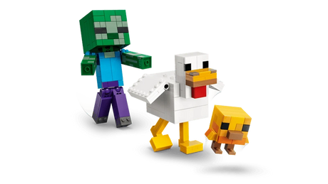 LEGO Minecraft Chicken Jockey 21582 baby zombie, chicken and baby chicken buildable figures