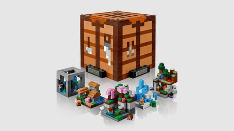 LEGO Minecraft Crafting Table cube exterior with mini builds – Ireland
