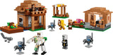 LEGO Minecraft village builds with iron golem, evoker, vexes, villagers, sheep and cat figures