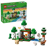LEGO Minecraft First Night Adventure 21593 box with shelter scene, trees, figures and animals