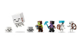 LEGO Minecraft ghast figures, skeletons, ghast keeper and aeronaut figure lineup