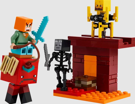 LEGO Minecraft Nether Lava Battle 21266 with Alex, Strider, Blaze, and Wither Skeleton – Ireland