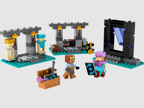 LEGO Minecraft The Armory 21252 full set with minifigures, Nether portal, forge and armor stand – Ireland
