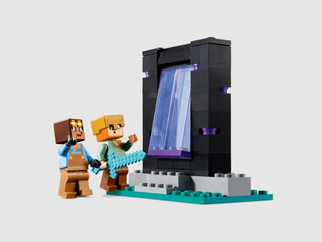 LEGO Minecraft Nether portal from The Armory 21252 with Steve and diamond sword – Ireland