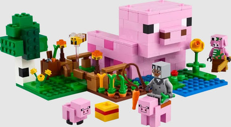 LEGO Minecraft The Baby Pig House set build with pig-shaped house, farm, and characters – Ireland