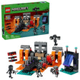 LEGO Minecraft Wither Battle 21590 full set assembled with box, showing Nether shrine, portal, Crimson Warrior, 2 wither skeletons, strider, magma cube and wither boss