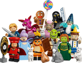 Full LEGO Shrek Series 71053 lineup including Shrek, Fiona, Donkey, Dragon, Puss in Boots and Gingy