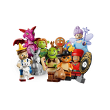 LEGO Shrek Series characters grouped together with Shrek, Fiona, Donkey and Puss in Boots at the front