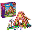 LEGO Nature Glamping Cabin 42682 box with A-frame cabin build, mini-dolls, kitten and bike