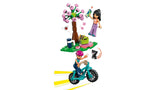 LEGO Friends garden scene with tree, bike, kitten figure and mini-dolls