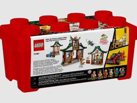 LEGO Ninjago Creative Ninja Brick Box 71787 packaging back showing builds - Ireland