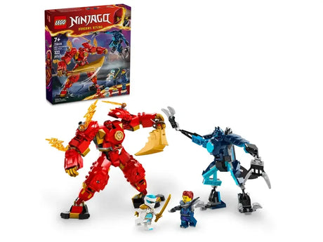 LEGO Ninjago 71808 Kai’s Elemental Fire Mech set with box, mech build and minifigures in Ireland