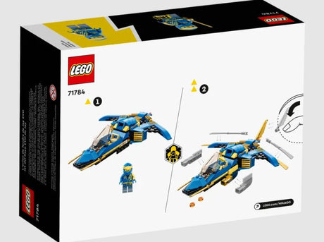 LEGO Ninjago Jay’s Lightning Jet EVO 71784 box back Ireland - ToyTown.ie