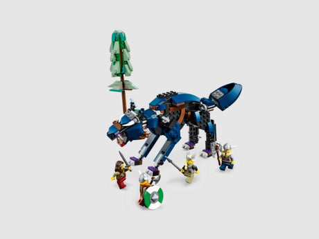 LEGO Creator Nordic wolf build with Viking minifigures from set 31132