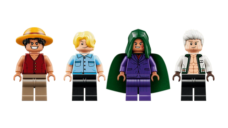 LEGO One Piece Showdown with Captain Smoker 75642 Monkey D. Luffy, Sanji, Dragon and Captain Smoker minifigures