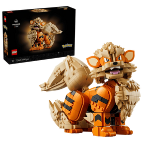 LEGO Pokémon Arcanine 72160 box beside the completed model 