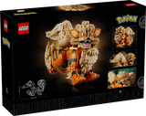 Back of the LEGO Pokémon Arcanine 72160 box showing the completed model and movement feature images