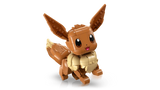 LEGO Pokémon Eevee 72151 model shown from an angled front view with ears raised