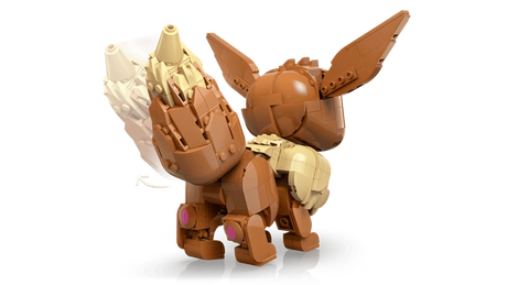 LEGO Pokémon Eevee 72151 model rear view showing the tail and back of the ears