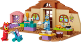 LEGO Bluey school playset with Bluey, Rusty, stroller, baby care area and café accessories