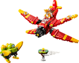Completed LEGO Sonic the Hedgehog Tails' Tornado-1 77119 set with the red biplane, Tails, Egg Chaser and floating island