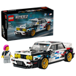 LEGO Speed Champions BMW M3 (E30) 77263 box beside the completed car and BMW driver minifigure 