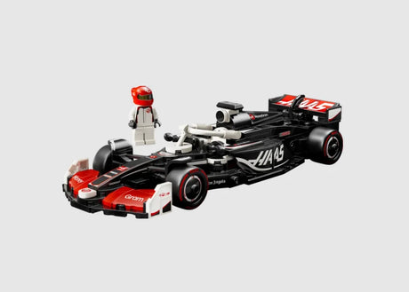 LEGO Speed Champions MoneyGram Haas F1 Team VF-24 Race Car 77250 with driver minifigure on grey background – Ireland