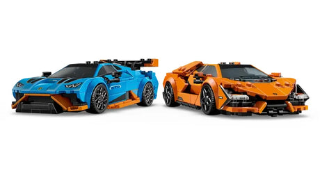 LEGO Speed Champions Lamborghinis side by side showing front designs – Ireland